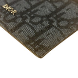 Christian Dior Black/Grey Oblique Jacquard Card Holder