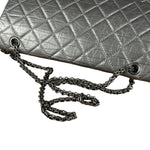 Chanel Metallic Silver Leather Reissue Double Flap Shoulder Bag 2.55 2005