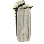 Chloe Beige Leather Trim Woody Tote Bag