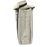 Chloe Beige Leather Trim Woody Tote Bag