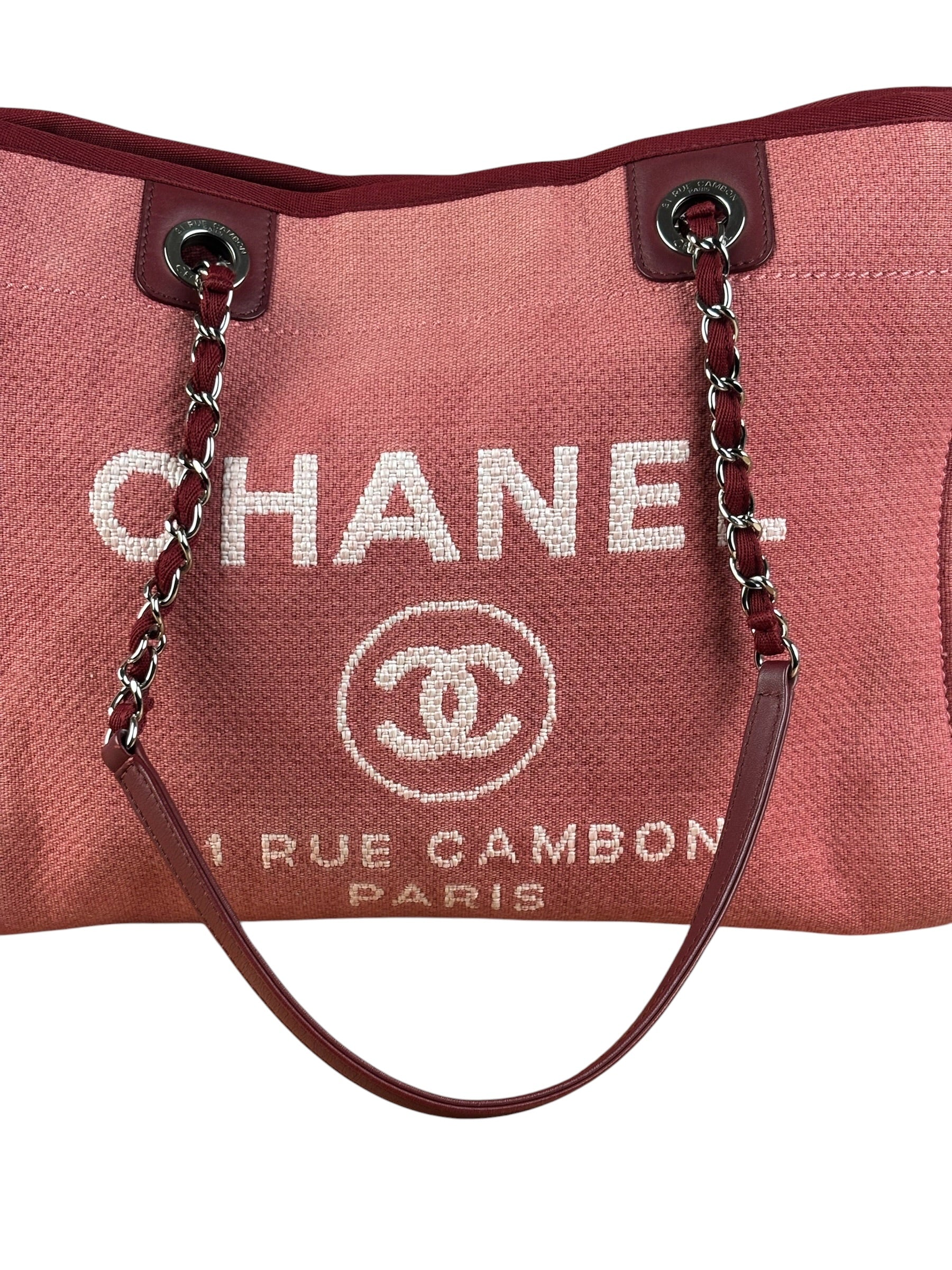 Chanel Coral Pink Medium Deauville Shopping Tote Bag 2014