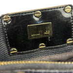 Fendi Bicolor Patent Leather Trim Mia Shoulder Bag