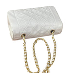Chanel White Lambskin Diana Bijoux Flap 1992