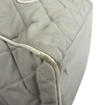 Chanel Vintage Grey Quilted Woven Sports Line Canvas Bowler Bag  2001