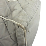Chanel Vintage Grey Quilted Woven Sports Line Canvas Bowler Bag  2001