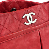 Chanel Red Quilted Leather Natural Beauty Chain Tote 2010