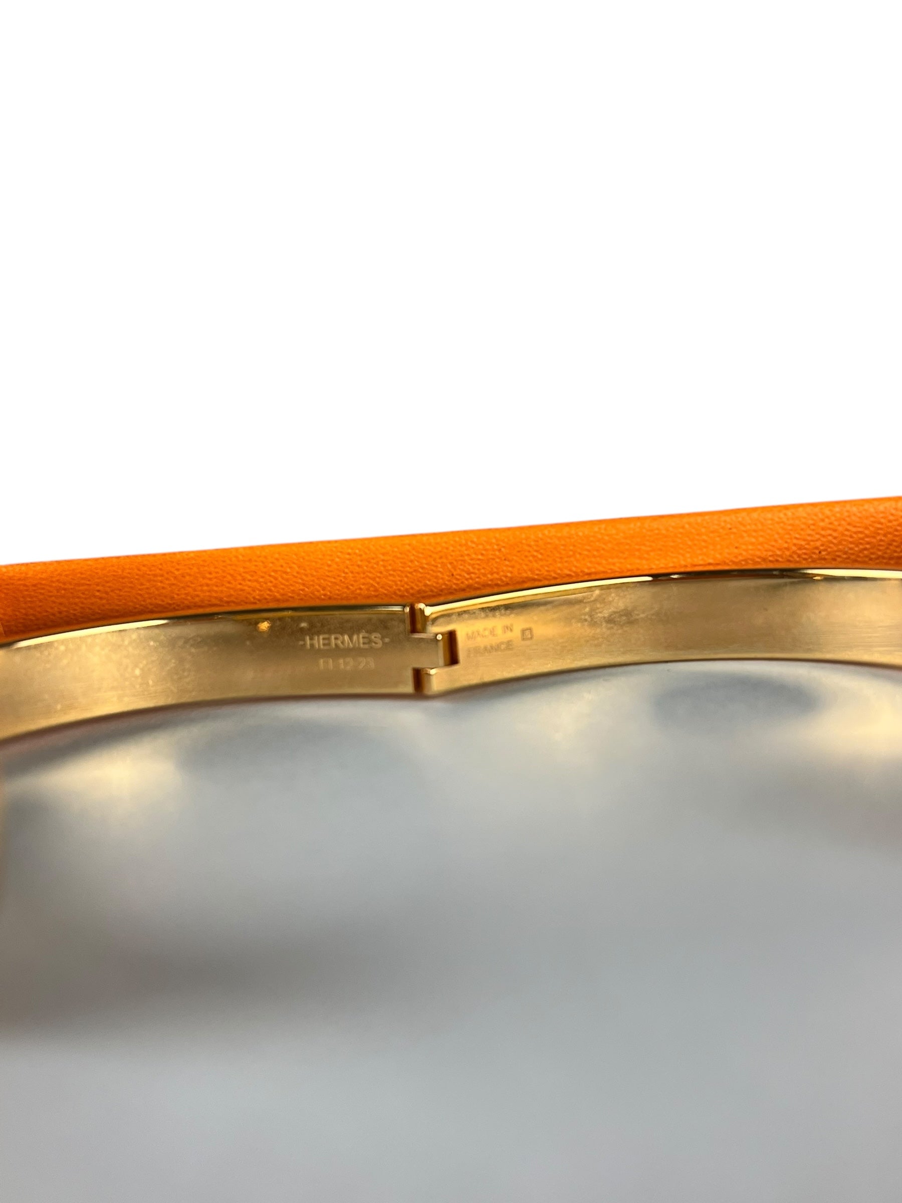 Hermes Enamel Mini Clic Chaine D'Ancre Bangle