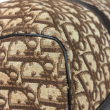 Christian Dior Brown Leather Trim Trotter Boston Bag