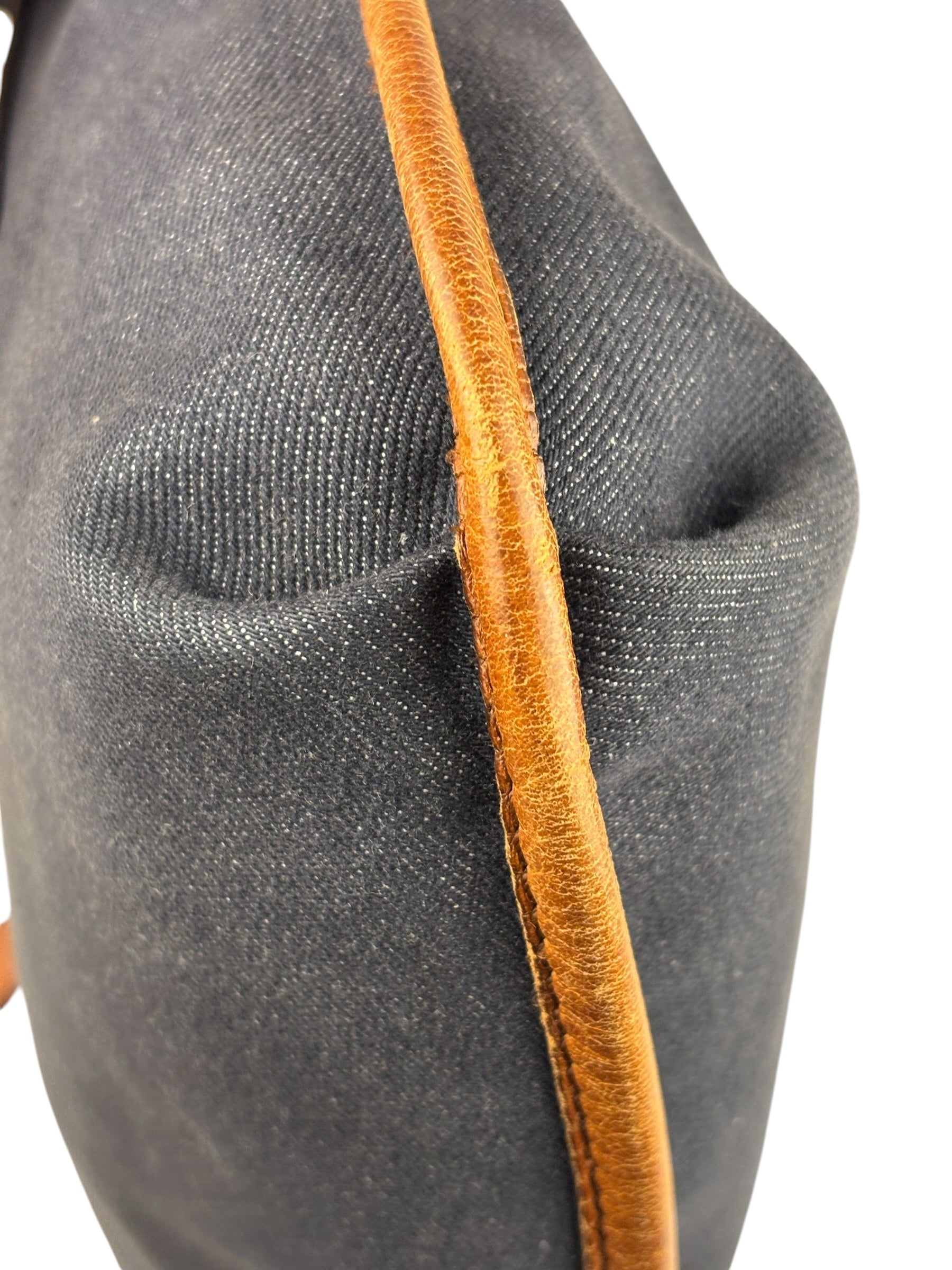 Chloe Dark Gray/Blue Harley Denim/Leather Crossbody Bag