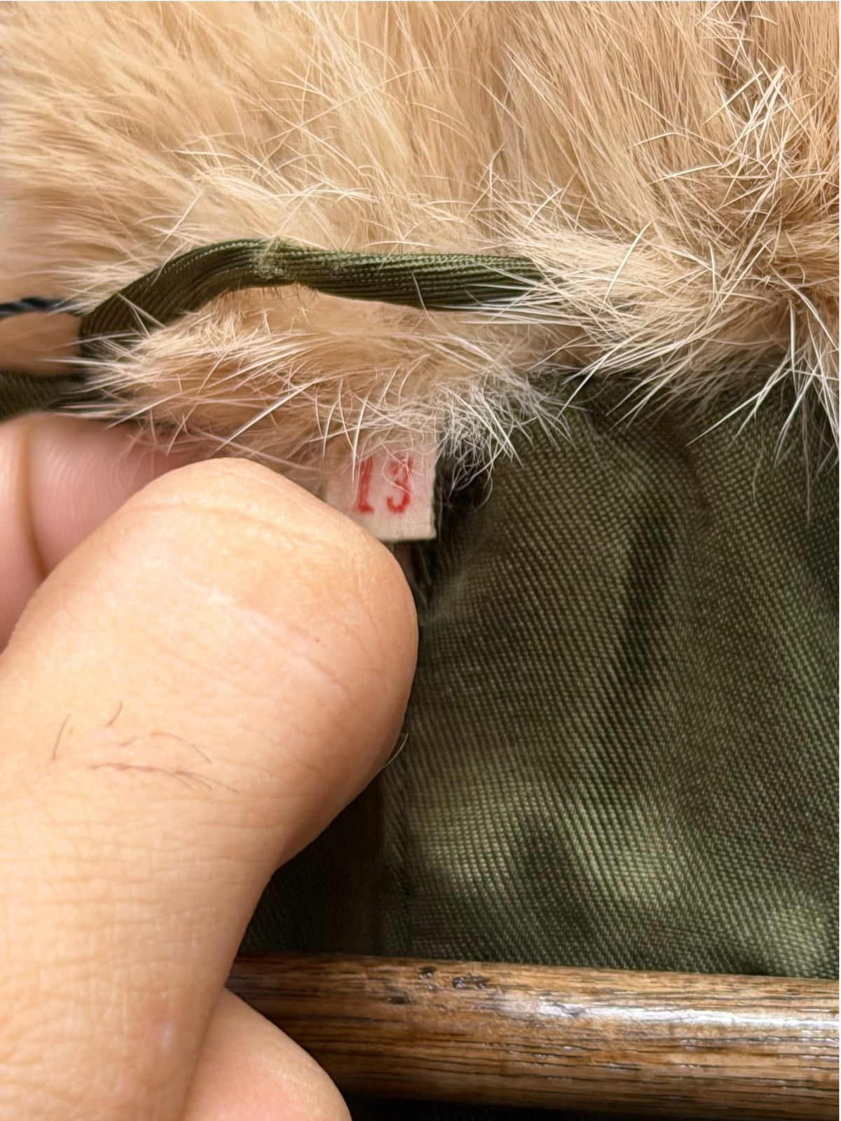 Vintage Light Beige Rabbit Fur Coat