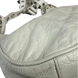 Balenciaga White Lambskin Le Cagole Shoulder Bag