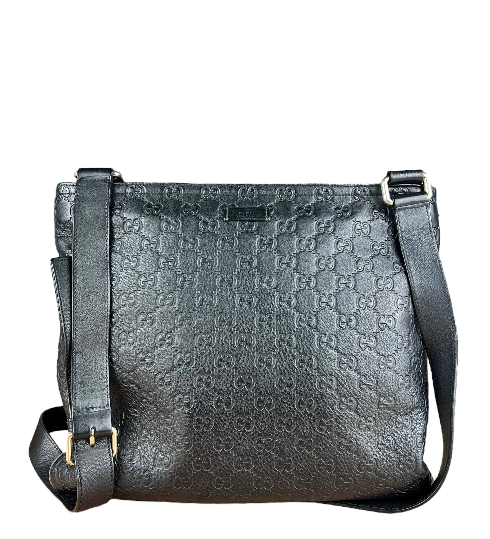 Gucci GG Black Leather Crossbody Bag