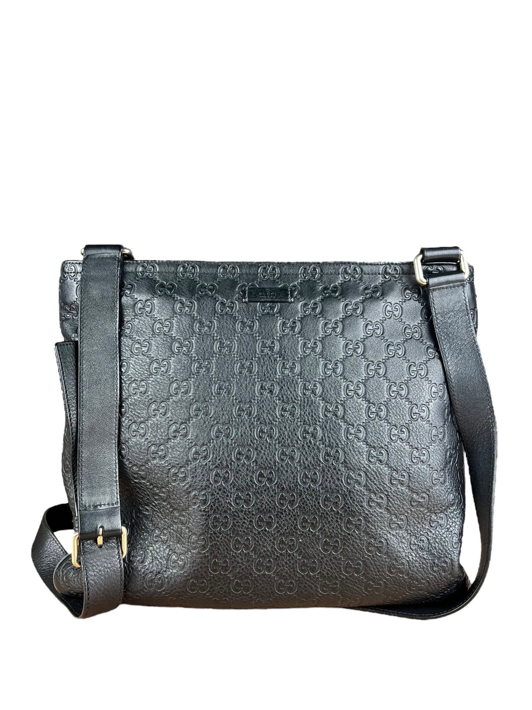 Gucci GG Black Leather Crossbody Bag