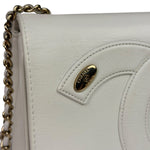 Chanel White Leather CC Mania Flap Bag 2019