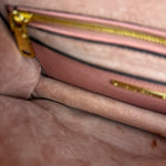 Miu Miu Pink Leather Madras Crystal Embellished Shoulder Bag