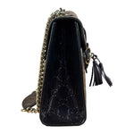 Gucci GG Purple Patent Flap Emily Chain Shoulder Bag