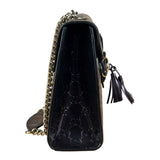 Gucci GG Purple Patent Flap Emily Chain Shoulder Bag