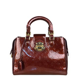 Louis Vuitton Burgundy Monogram Melrose Avenue Vernis  Handbag