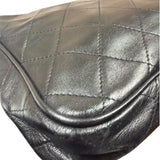 Chanel Vintage Black Quilted Lambskin Camera Bag 1986