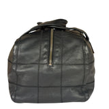 Chanel Black Quilted Leather Chocolate Bar Bowling Handbag