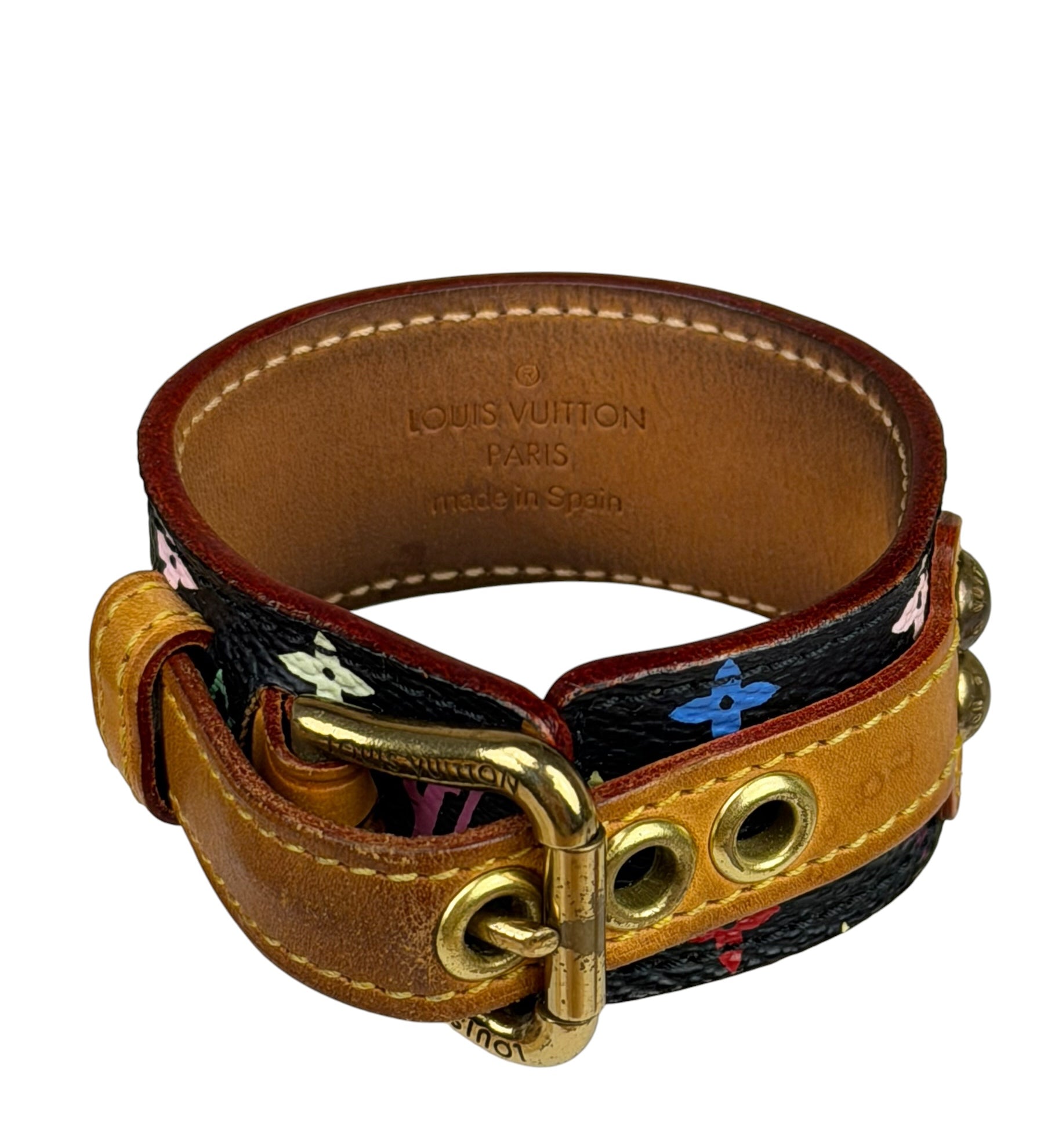 Louis Vuitton Black/Brown Multicolor-Monogram Theda Force Bracelet