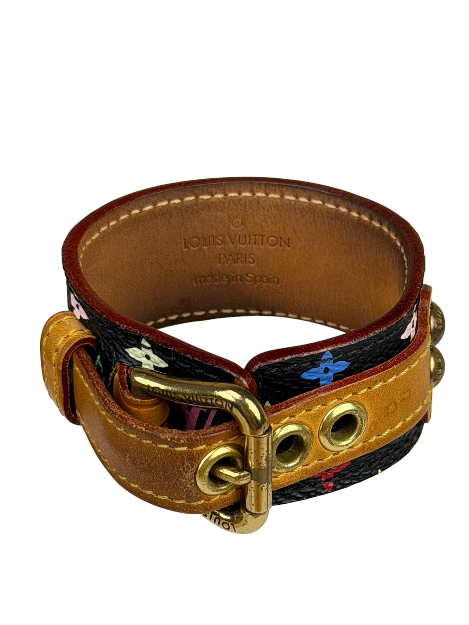 Louis Vuitton Black/Brown Multicolor-Monogram Theda Force Bracelet
