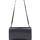 Gucci Grey Patent Leather Flap Mini Shoulder Bag