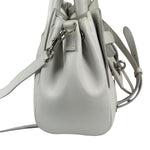 Balenciaga White Leather Bel Air Carry All Handbag