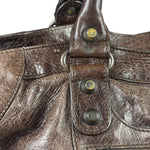 Balenciaga Brown Leather Medium Le City Two-Way Bag