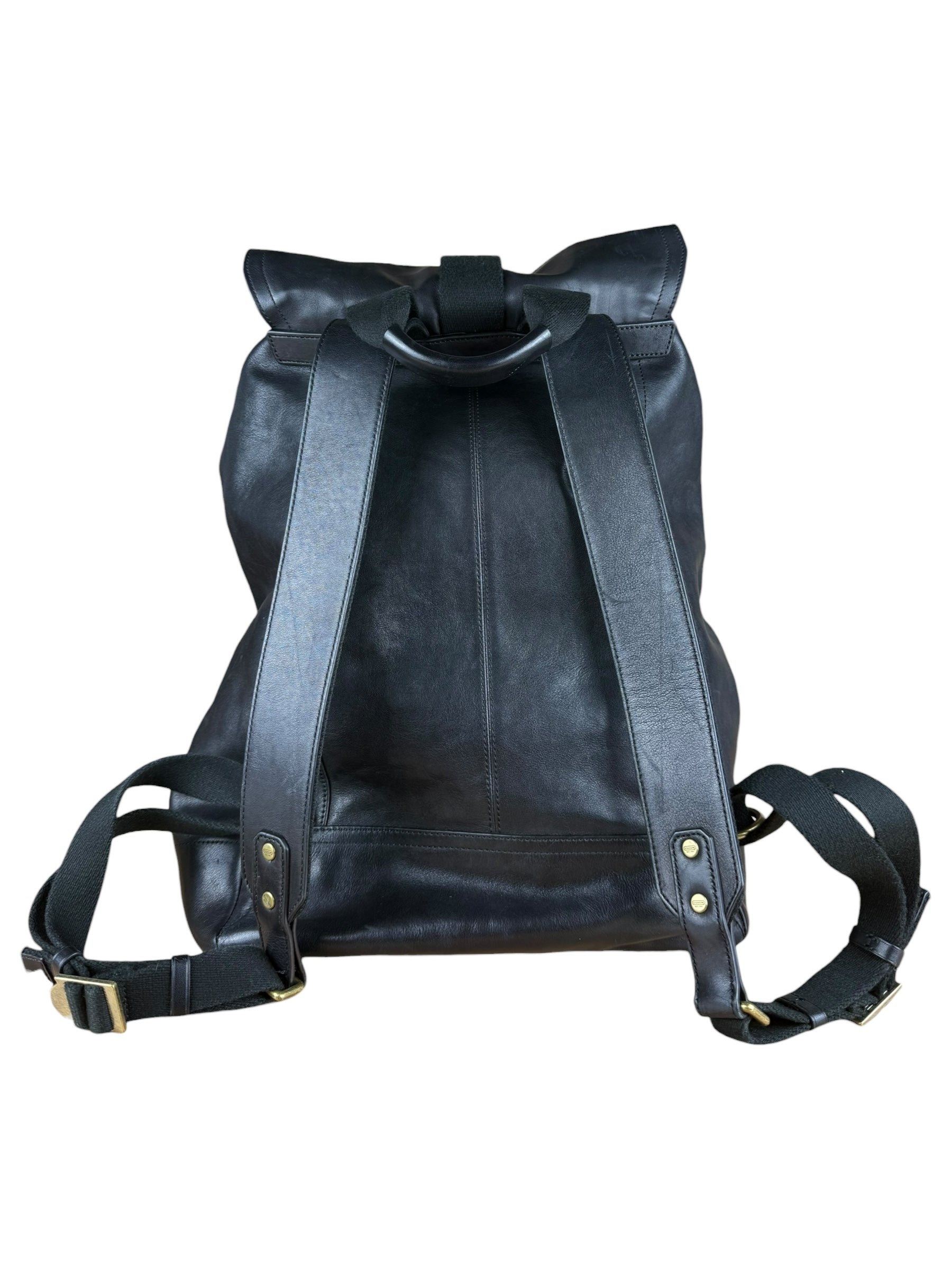 Coach black Leather Backpack