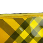 Burberry Yellow Vinyl Check Cosmetic Pouch