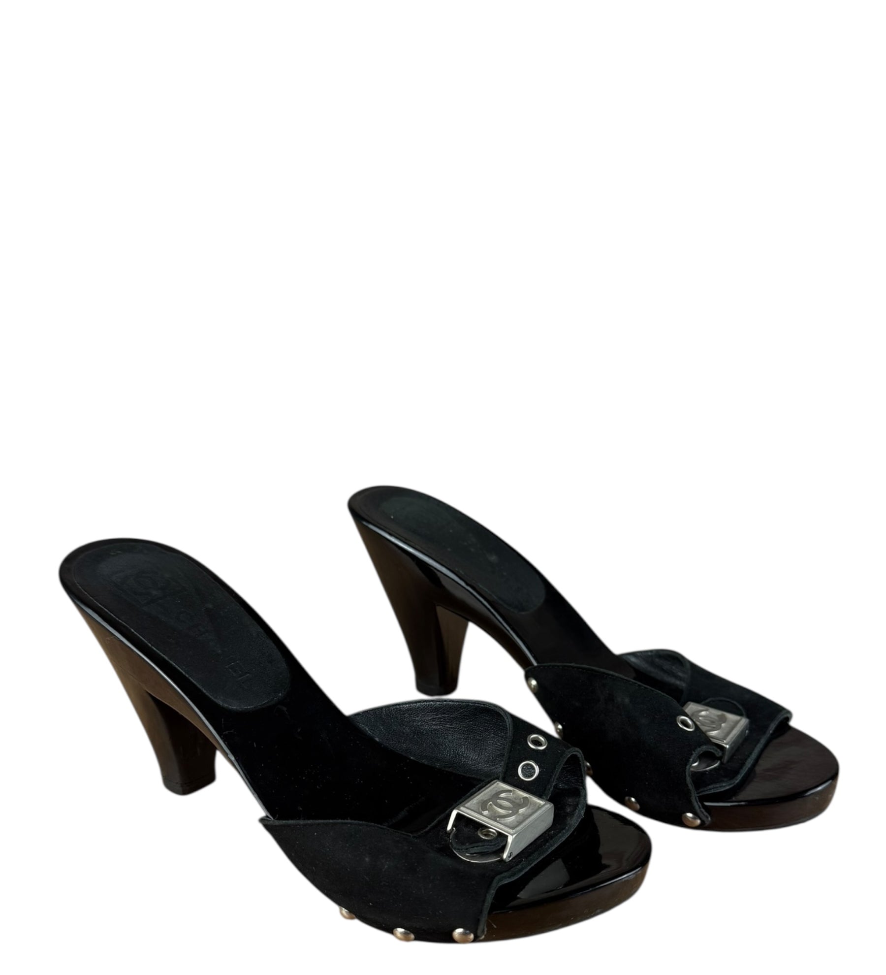 Chanel Y2K Logo Studded Heels