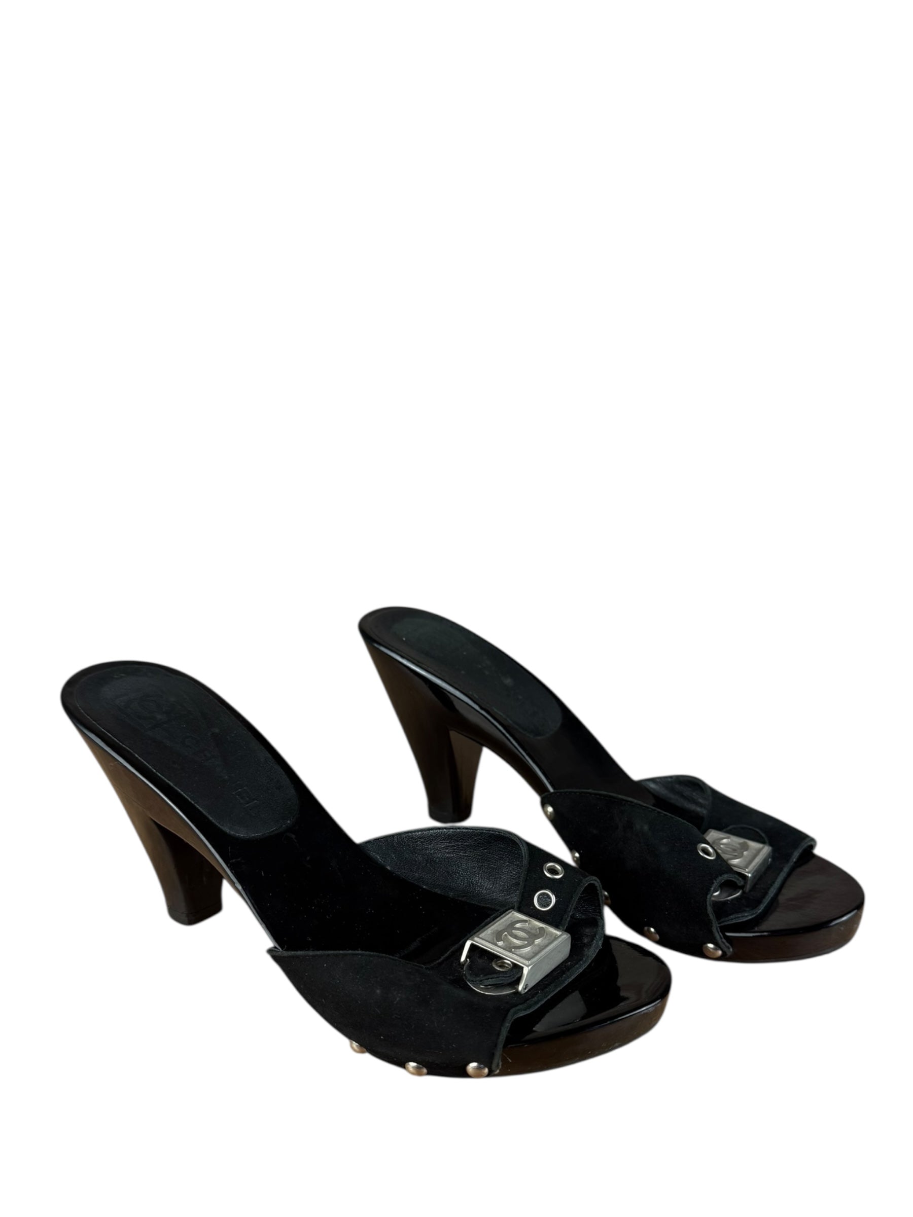 Chanel Y2K Logo Studded Heels