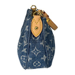 Louis Vuitton Blue Denim/Leather Trim Pochette