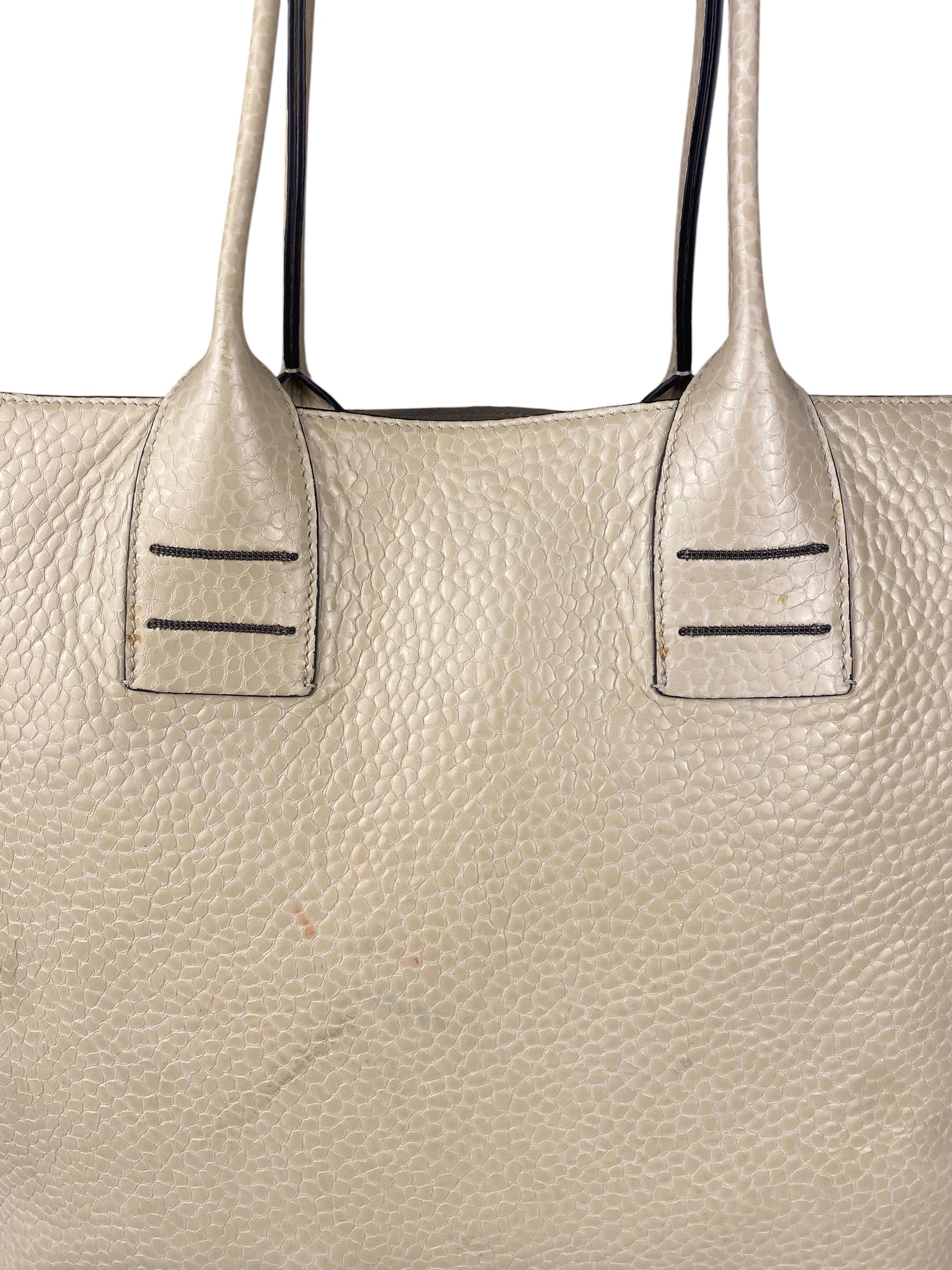 Brunello Cucinelli Cream Leather Tote