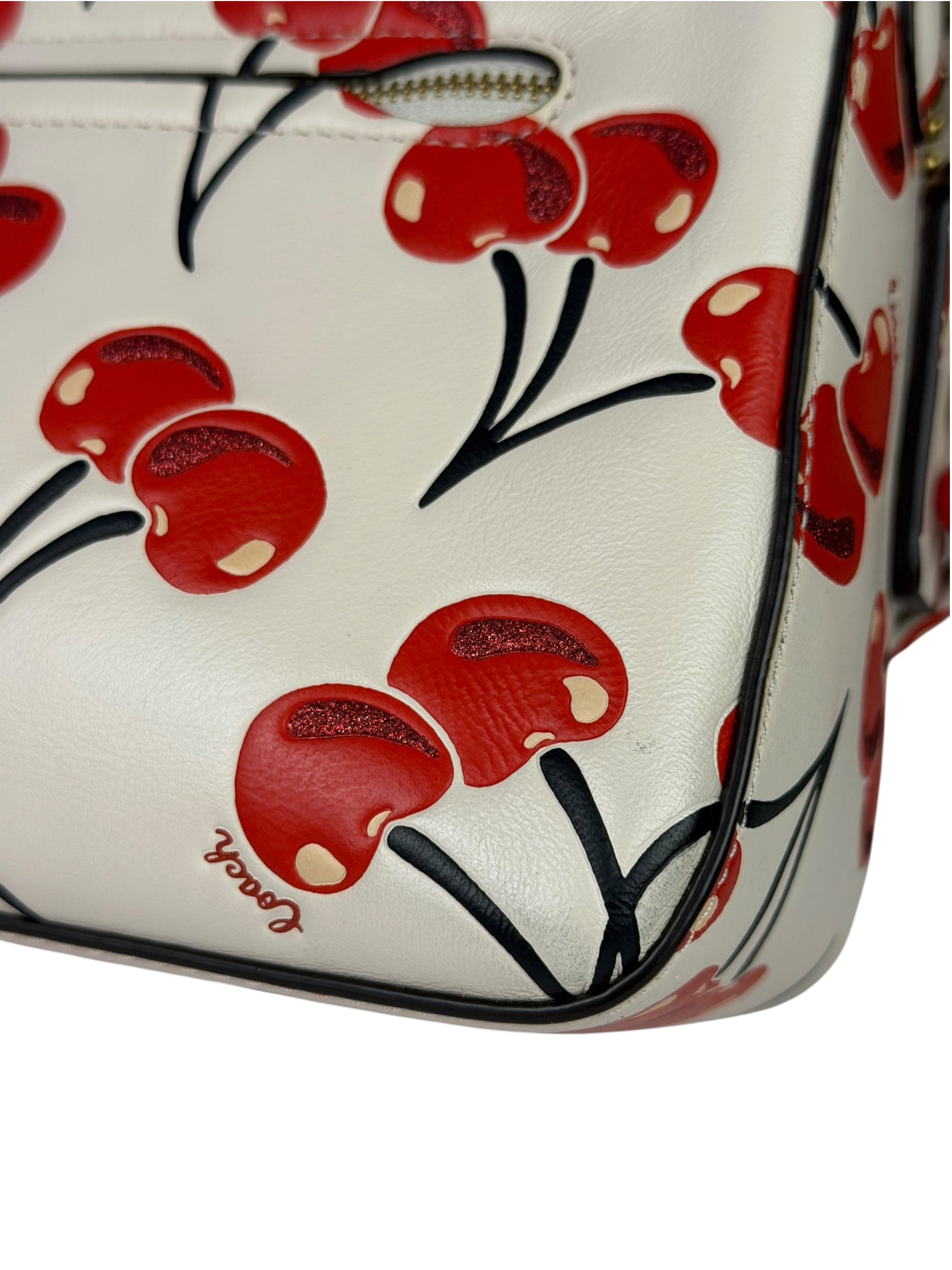 Coach Soft Tabby Shoulder Bag With Cherry Print