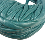 Miu Miu Dark Green Nappa Leather Wander Matelasse Micro Hobo Bag
