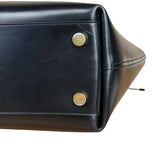 Saint Laurent Black Leather Shopping Tote Bag