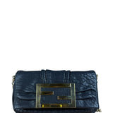 Fendi Black Leather Mini Chain Baguette