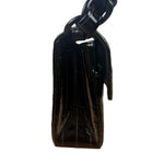 Chanel Black Quilted Patent Leather Top Handle 1996