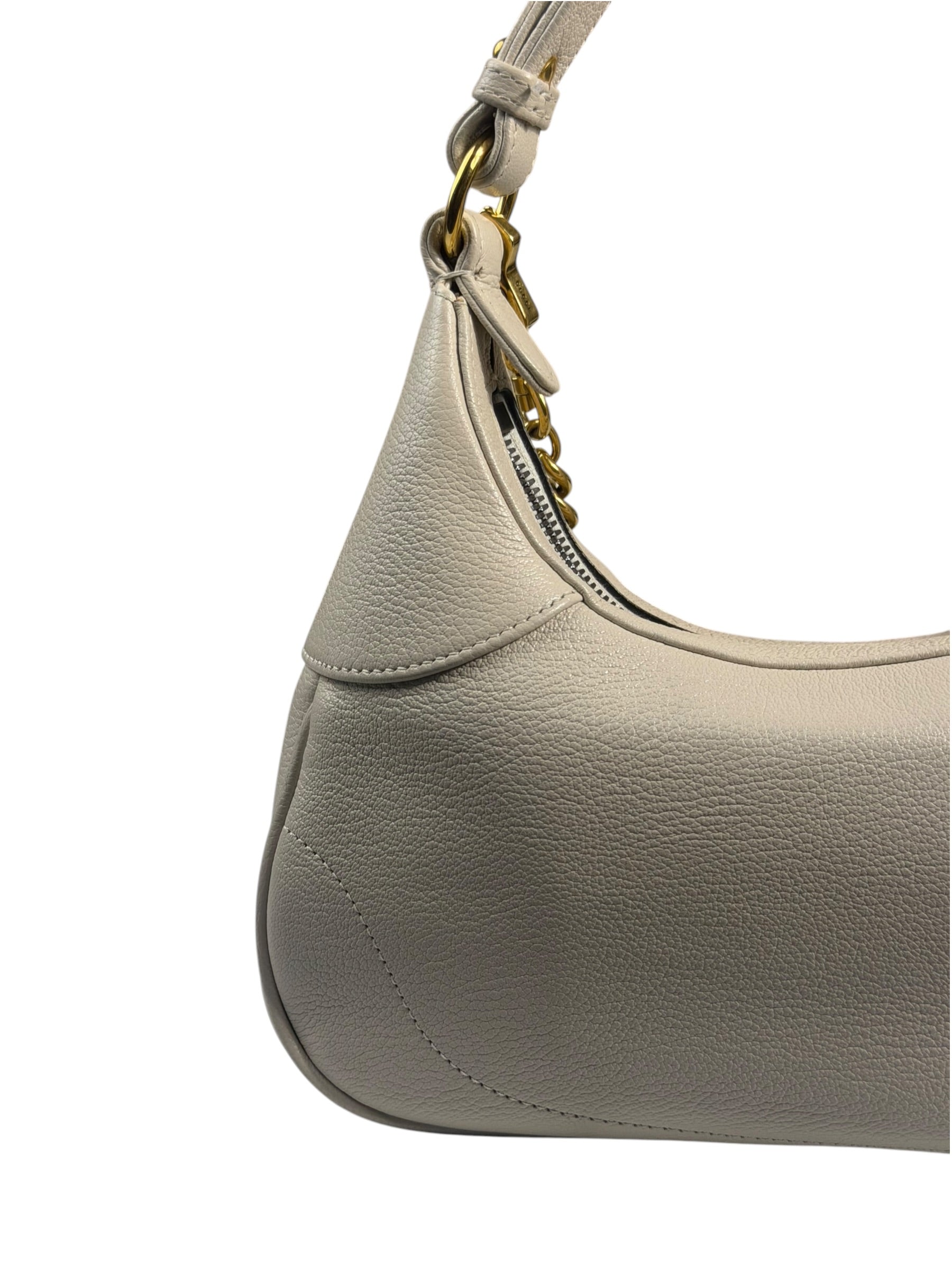 Gucci White Aphrodite Leather Shoulder Bag