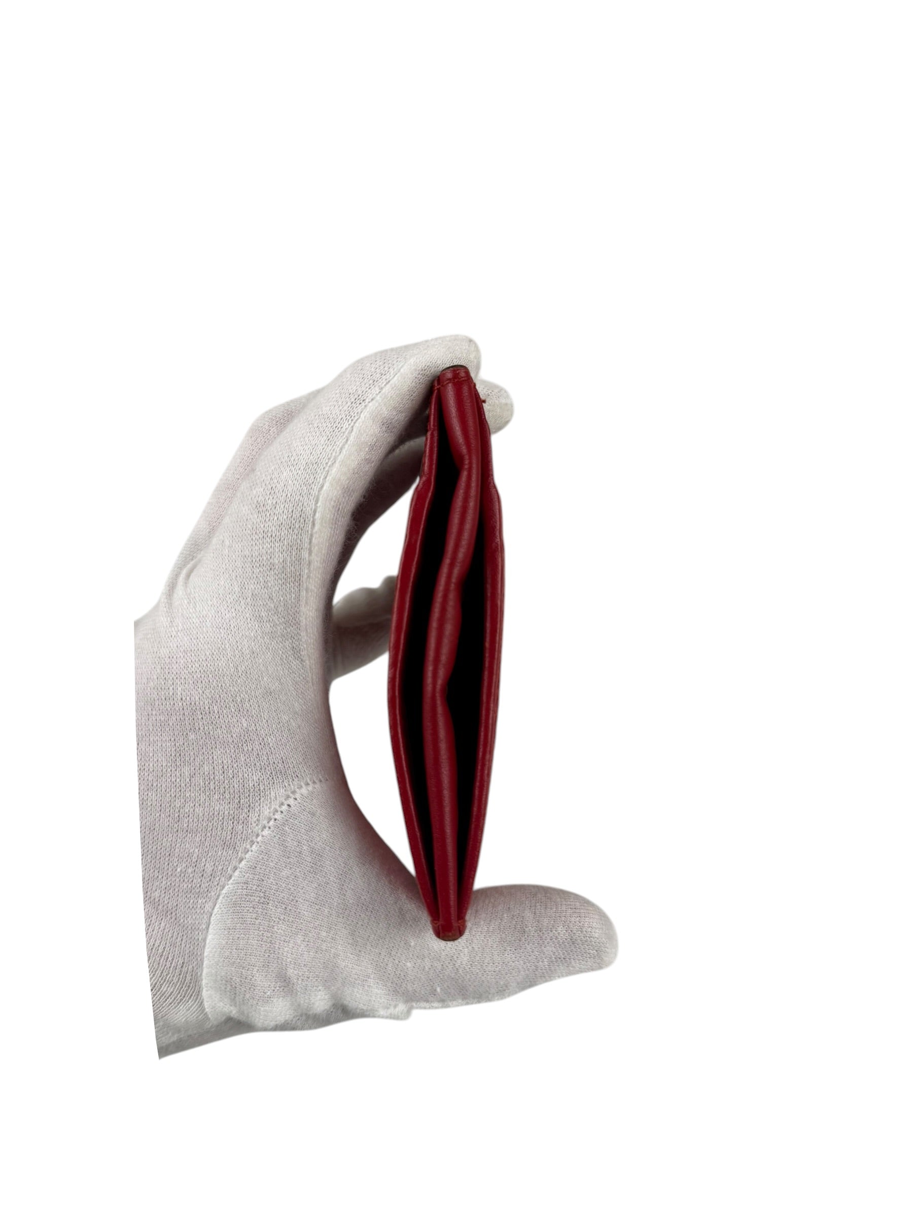 Gucci GG Red Leather Cardholder