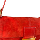 Fendi Baguette Red Suede