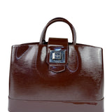 Louis Vuitton Burgundy Epi Patent Leather Electric Mirabeau Handbag MM