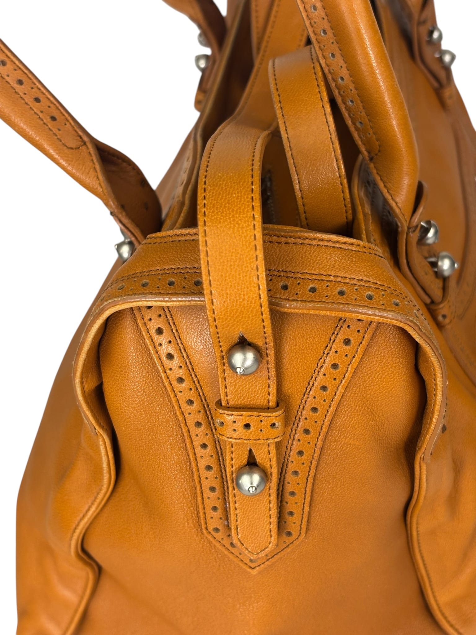 Balenciaga Brown Lambskin Riva Velo Two-Way Bag