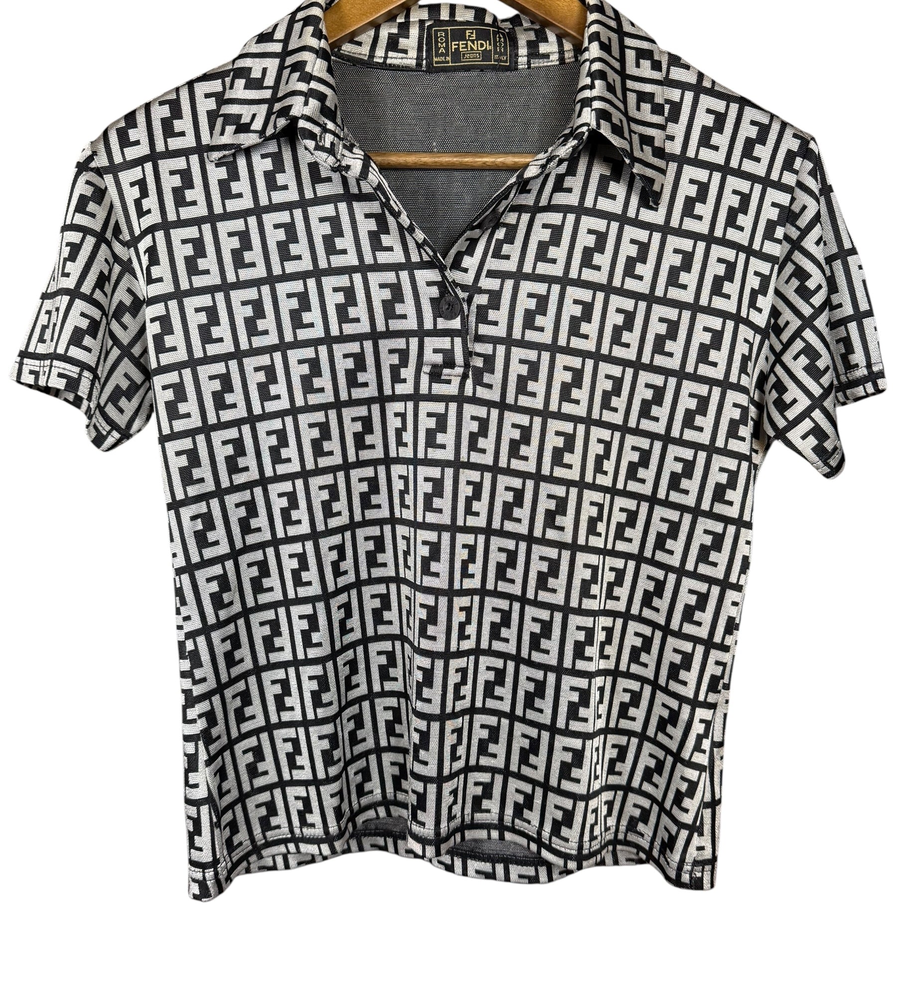 Fendi FF Logo Vintage Polo Shirt