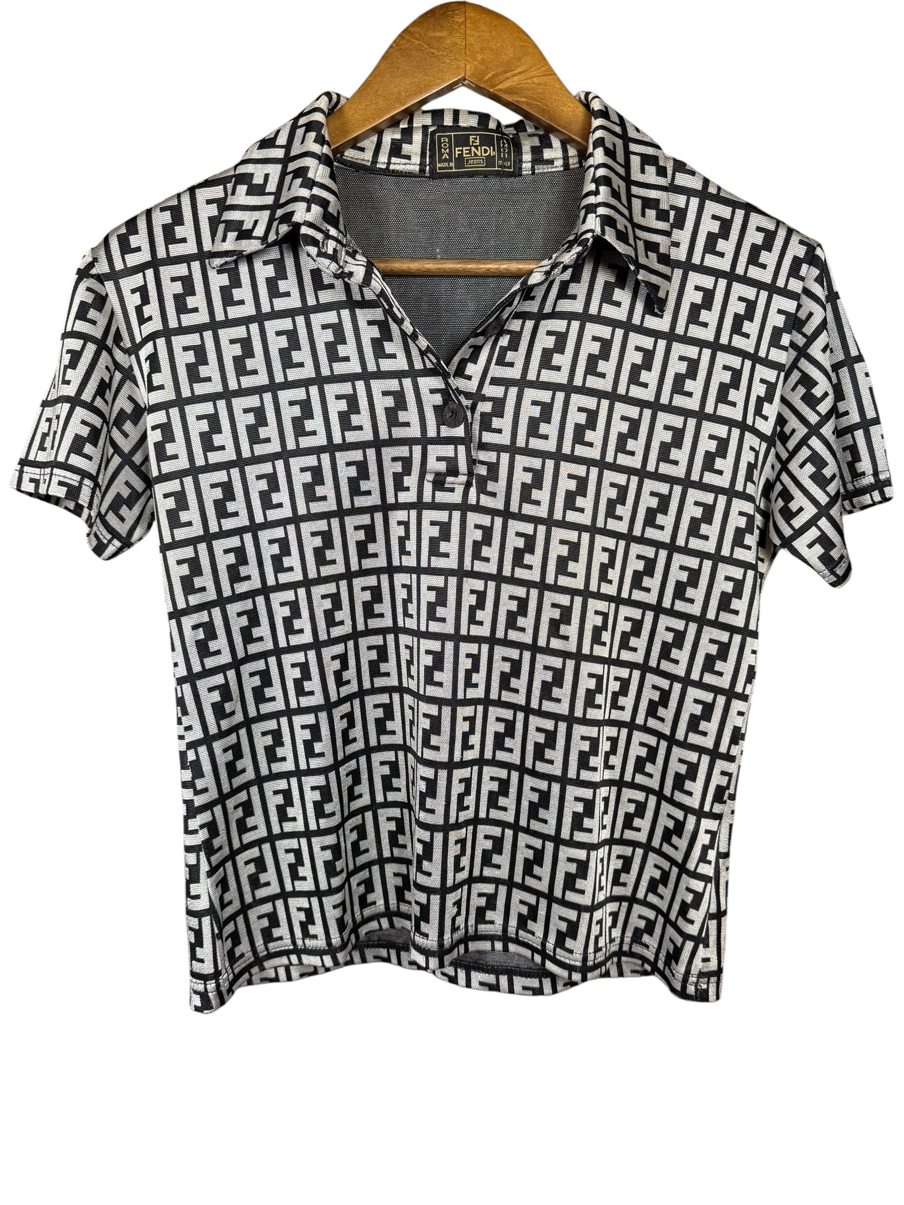 Fendi FF Logo Vintage Polo Shirt