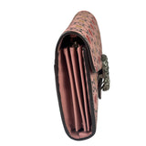 Gucci Pink Leather Dionysus GGCrystal Valentines Small Wallet On Chain