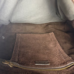 John Varvatos Suede Messenger Bag