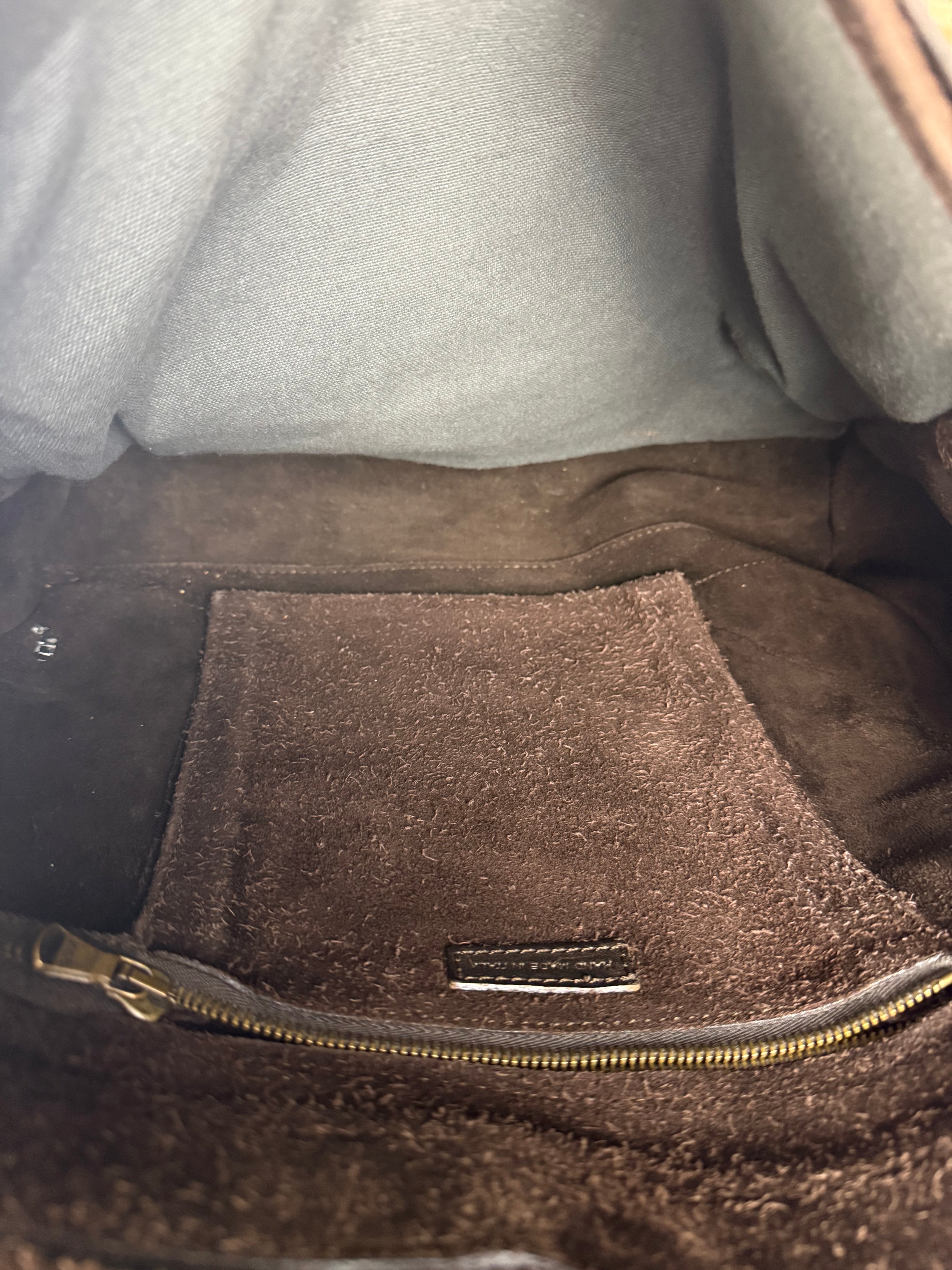 John Varvatos Suede Messenger Bag